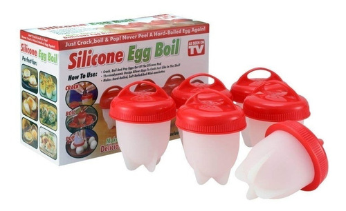  Silicona Para Huevo Hervidor De Huevos Egg Boil X 6 Unidade