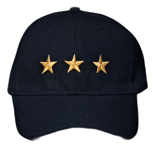 Gorra 3 Estrellas Bordada Calidad Premium  Hebilla Metalica