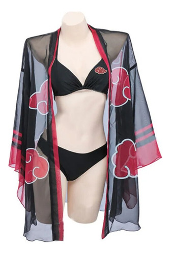 Roupa De Banho Akatsuki Para Mulheres, Estilo Haori, Para Co