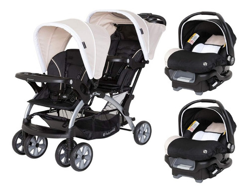  Coche Bebe Gemelos Con Silla De Carro Baby Trend Sit N Stan