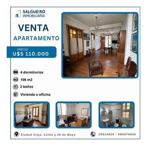 Apartamento U Oficina En Ciudad Vieja