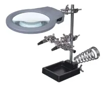 Comprar Soporte Para Plaquetas Lupa Pinza Led Apoya Soldador Zd10m