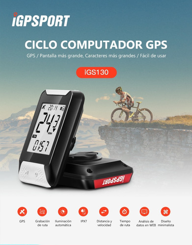 Gps Ciclocomputador Igpsport Igs130 + Nf + Garantia 12 Meses