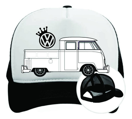 Boné Personalizado Desenho Vw Kombi Cabrita Carroceria Volks