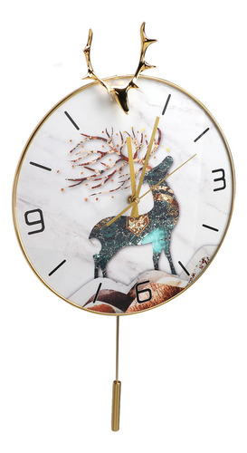 Reloj Colgante De Pared, Elegante Y Hermoso Diseño De Ciervo