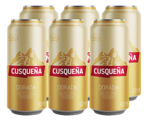 Pack 6 Cervezas Cusqueña Dorada Lata 473 Ml