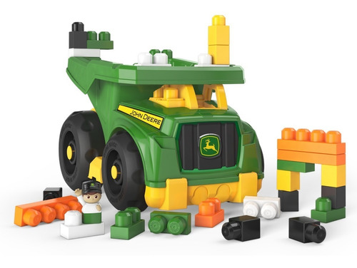 John Deere  Camión De Volteo Mega Bloks + 25 Pz 