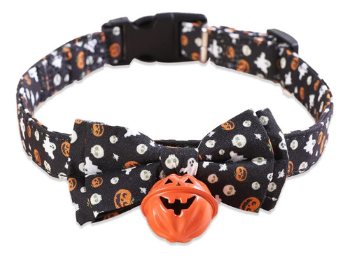 Collar Para Mascotas De Halloween Con Lazo Y Adorno De Calab