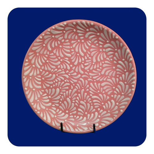 Imagen 4 de 9 de 1 Servicio De Vajilla De Talavera Poblana Rosa Coral Bco