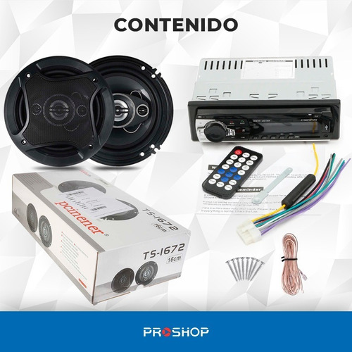 Imagen 8 de 8 de Combo Stereo Bluetooth Usb Fm Mp3 + Parlantes 16 Cm 500w