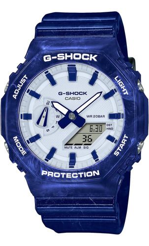 G-shock Ga2100bwp-2a Azul Talla Única