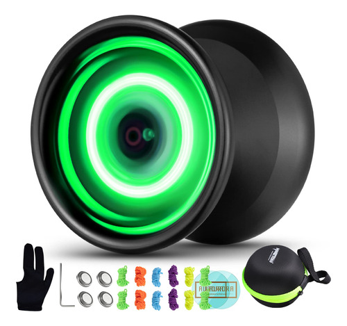 Yoyo Pofesional Con Iluminacion Verde (incluye Accesorios)