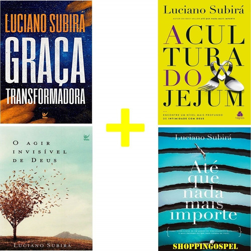 Kit 4 Livros Luciano Subirá Graça Transformadora E Mais