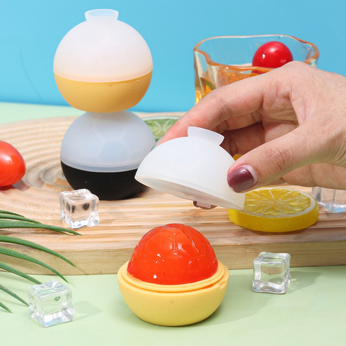 Molde Redondo De Silicona Para Cubos De Hielo, Diseño De Fút