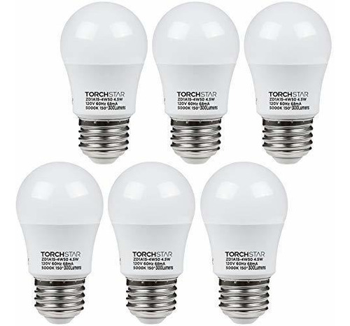 Focos Led - Torchstar 4.5w A15 Led Light Bulb, 40w Equivalen