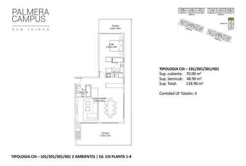 Venta Palmera Campus 4 Amb. Desarrollo San Isidro