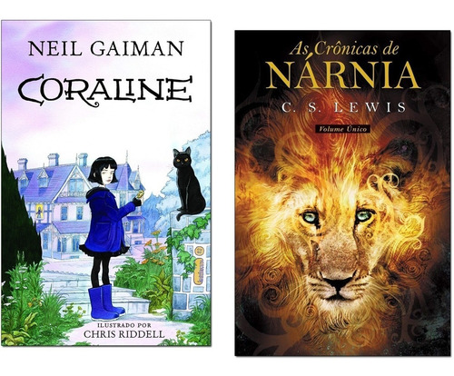  Coraline - Neil Gaiman + As Crônicas De Nárnia Envio Grátis