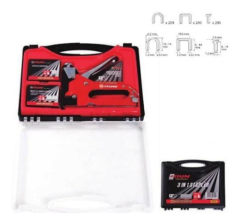 Grapadora Profesional P/tapiceria 3 En 1 Marca Run Kit