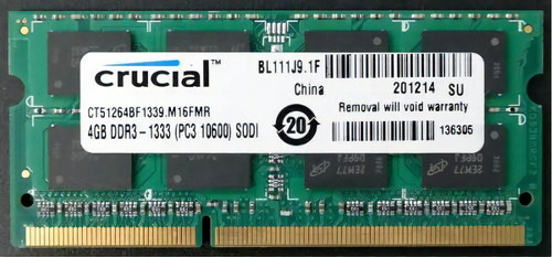 Memória RAM  4GB 1 Crucial CT51264BF1339