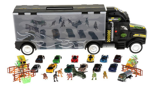 Camión De Transporte De 28 Piezas De Dinosaurios Playset