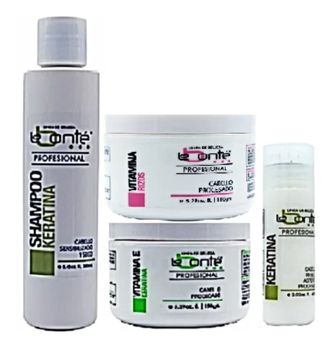 Kit Labonte Shampoo Keratina, Vitamina E, Rizos Y Keratina