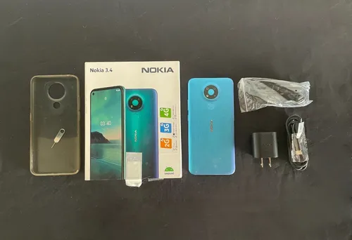 Celular Nokia 3.4 64 Gb Azul 3gb Ram Doble Sim Android Puro (Usado)