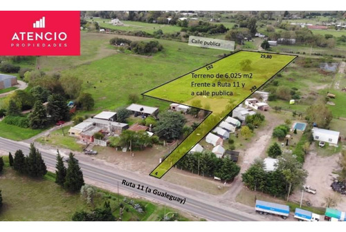 Terreno De 8.700 M2 Con Acceso Desde Ruta 11 Y Calle Publica