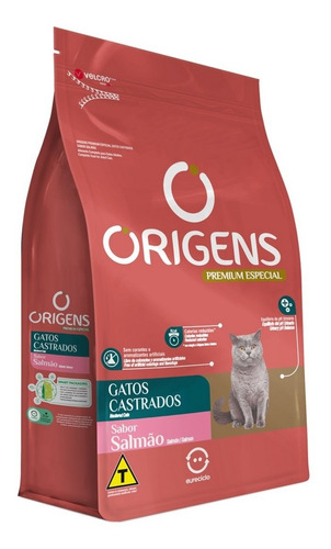 Origens Ração Para Gato Adulto Castrado Sabor Salmão 3,0kg