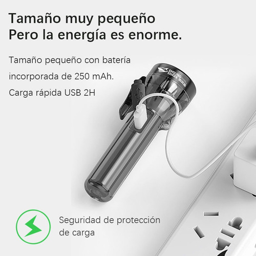 Recargable Usb Mini Linterna Led Lmpermeable Larga Distanci