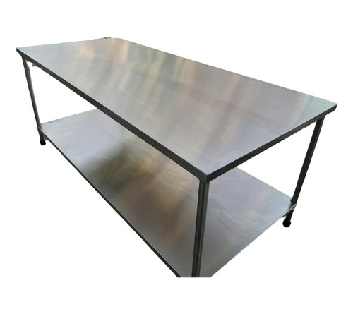 Mesa Isla Inox 2 Niveles 70 X 200 Cm Myc Inox