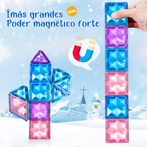 Blocos De Construção Magnéticos Zavanese Brinquedos 102 Peças