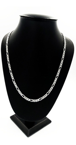 Imagen 1 de 6 de Cadena De Pura Plata Fina Ley 925 Tejido 3*1 50cm 3mm Unisex