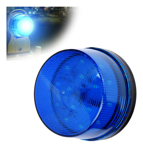 Luz Advertencia Led 12 V Estroboscopica Azul Señal