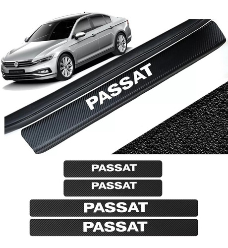 Sticker Protección De Estribos Passat 6 Fibra De Carbono