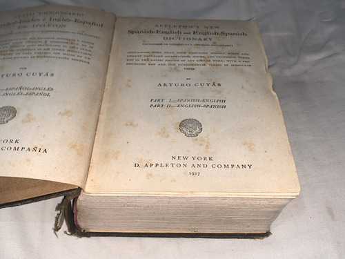 Appleton's New Spanish English Dictionary - Cuyas - D. A.