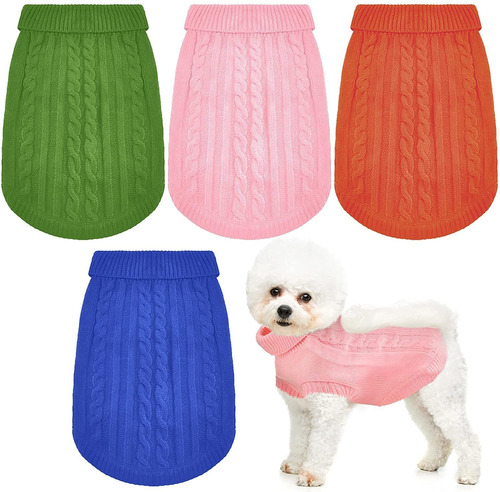 4 Piezas De Suéteres Para Perros Pequeños, Sudadera C...