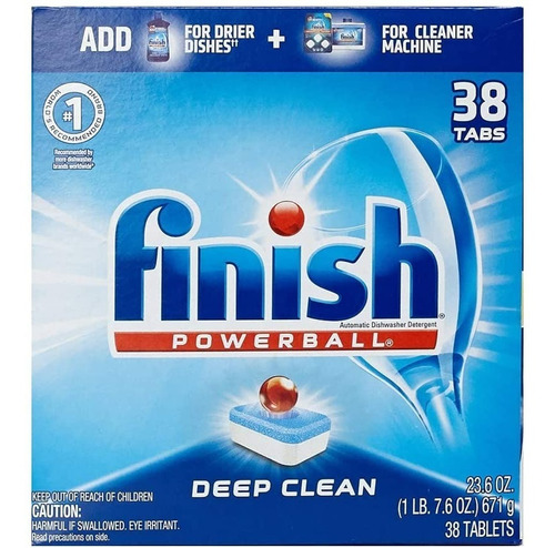 Finish - Todo En 1,  38 Tabletas - Detergente Lavavajillas