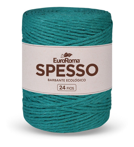 Barbante Spesso Nº 24 4/24 254m 1kg Euroroma Cor Verde água escuro