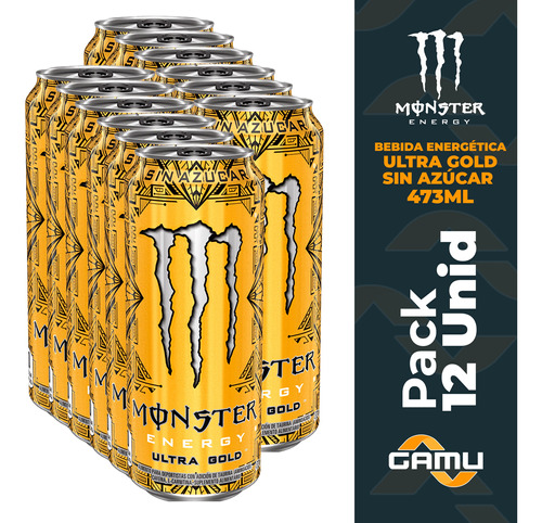 Monster Energy - 473ml - Distintos Sabores - Pack 12 Unid.