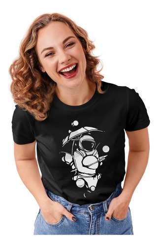 Blusa Estampado De Astronautas Personalizada Para Dama Alfa