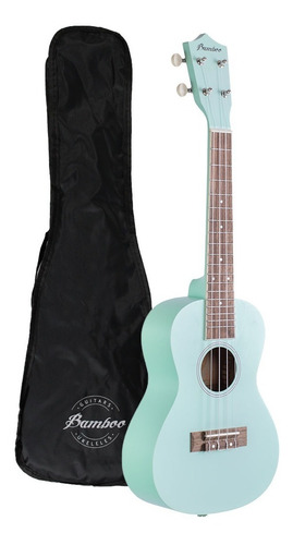 Ukelele Concierto Bamboo Bu-23 Lgn Verde Agua Con Funda