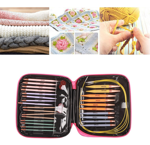 Kit De Ganchos Ergonómicos Y Accesorios Para Tejer A Crochet