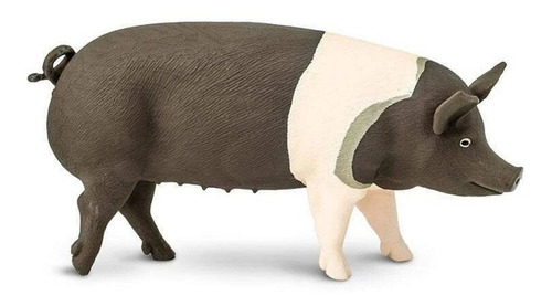Figura Safari Cerdo De Hampshire Juguete Realista Febo