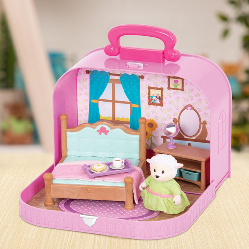Mala De Viagem Playset Li'l Woodzeez, Quarto Com Acessórios