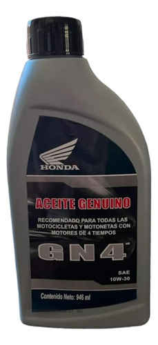 Aceite Honda Original Motocicleta 10w-30 Gn4 P