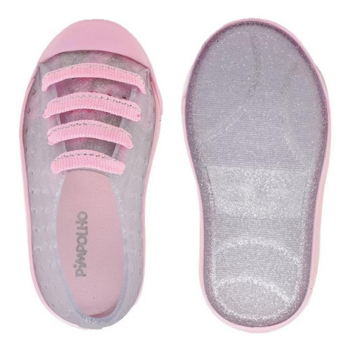 Tênis Feminino Pimpolho Colorê Rosa E Transparente 32500e