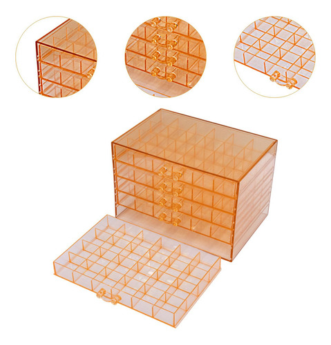 Organizador De Joyería Organización 5 Canteros Naranja