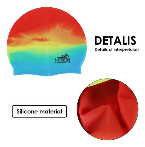 Silicone Swim Cap Moda Unisex Impermeável #2