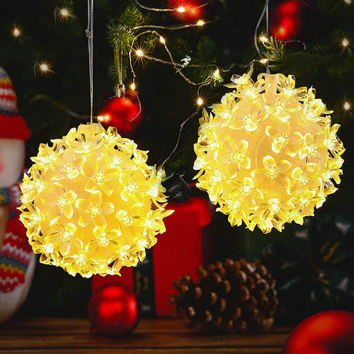 2 Navidad Jardín Interior Decoración Led Sakura Bola Luz