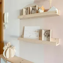 Comprar 2 Estantes Repisas En Madera De Álamo O Pino \u002Fliving Cocina 